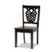 Baxton Studio Liese Modern and Contemporary Transitional Dark Brown Finished Wood 5-Piece Dining Set - BSOLiese-Dark Brown-5PC Dining Set