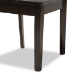 Baxton Studio Liese Modern and Contemporary Transitional Dark Brown Finished Wood 5-Piece Dining Set - BSOLiese-Dark Brown-5PC Dining Set