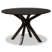 Baxton Studio Liese Modern and Contemporary Transitional Dark Brown Finished Wood 7-Piece Dining Set - BSOLiese-Dark Brown-7PC Dining Set