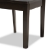 Baxton Studio Liese Modern and Contemporary Transitional Dark Brown Finished Wood 7-Piece Dining Set - BSOLiese-Dark Brown-7PC Dining Set