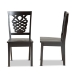 Baxton Studio Gervais Modern and Contemporary Transitional Dark Brown Finished Wood 2-Piece Dining Chair Set - BSORH339C-Dark Brown Wood Scoop Seat-DC-2PK