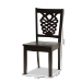 Baxton Studio Gervais Modern and Contemporary Transitional Dark Brown Finished Wood 2-Piece Dining Chair Set - BSORH339C-Dark Brown Wood Scoop Seat-DC-2PK
