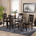 Baxton Studio Luisa Modern and Contemporary Transitional Dark Brown Finished Wood 5-Piece Dining Set - BSOLuisa-Dark Brown-5PC Dining Set