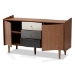 Baxton Studio Halden Mid-Century Modern Multicolor Walnut Brown and Grey Gradient Finished Wood 2-Door Dining Room Sideboard Buffet - BSOFP-11022-Grey/Walnut-Sideboard
