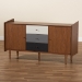Baxton Studio Halden Mid-Century Modern Multicolor Walnut Brown and Grey Gradient Finished Wood 2-Door Dining Room Sideboard Buffet - BSOFP-11022-Grey/Walnut-Sideboard