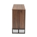 Baxton Studio Neil Modern and Contemporary Walnut Brown Finished Wood and Black Finished Metal 3-Door Dining Room Sideboard Buffet - BSOMPC8009-Walnut-Sideboard