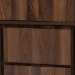 Baxton Studio Neil Modern and Contemporary Walnut Brown Finished Wood and Black Finished Metal Multipurpose Storage Cabinet - BSOMPC8010-Walnut-Cabinet