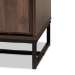 Baxton Studio Neil Modern and Contemporary Walnut Brown Finished Wood and Black Finished Metal Multipurpose Storage Cabinet - BSOMPC8010-Walnut-Cabinet