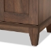 Baxton Studio Nissa Modern and Contemporary Walnut Brown Finished Wood 2-Door Shoe Storage Cabinet - BSOMPC8017-Walnut-Shoe Cabinet