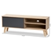Baxton Studio Mallory Modern and Contemporary Two-Tone Oak Brown and Grey Finished Wood TV Stand - BSOTV8009-Oak/Grey-TV