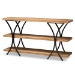 Baxton Studio Terrell Modern Rustic and Industrial Natural Brown Finished Wood and Black Finished Metal Console Table