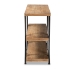 Baxton Studio Terrell Modern Rustic and Industrial Natural Brown Finished Wood and Black Finished Metal Console Table - BSOJY20A165-Natural/Black-Console