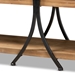 Baxton Studio Terrell Modern Rustic and Industrial Natural Brown Finished Wood and Black Finished Metal Console Table - BSOJY20A165-Natural/Black-Console