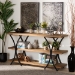 Baxton Studio Terrell Modern Rustic and Industrial Natural Brown Finished Wood and Black Finished Metal Console Table - BSOJY20A165-Natural/Black-Console
