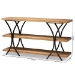 Baxton Studio Terrell Modern Rustic and Industrial Natural Brown Finished Wood and Black Finished Metal Console Table - BSOJY20A165-Natural/Black-Console
