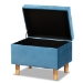 Baxton Studio Elias Modern and Contemporary Sky Blue Velvet Fabric Upholstered and Oak Brown Finished Wood Storage Ottoman - BSOJY20A250-Sky Blue Velvet-Otto