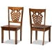Baxton Studio Gervais Modern and Contemporary Transitional Walnut Brown Finished Wood 2-Piece Dining Chair Set