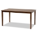Baxton Studio Luisa Modern and Contemporary Transitional Walnut Brown Finished Wood 7-Piece Dining Set - BSOLuisa-Walnut-7PC Dining Set
