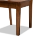 Baxton Studio Liese Modern and Contemporary Transitional Walnut Brown Finished Wood 5-Piece Dining Set - BSOLiese-Walnut-5PC Dining Set