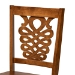 Baxton Studio Liese Modern and Contemporary Transitional Walnut Brown Finished Wood 7-Piece Dining Set - BSOLiese-Walnut-7PC Dining Set