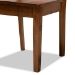 Baxton Studio Mina Modern and Contemporary Transitional Walnut Brown Finished Wood 5-Piece Dining Set - BSOMina-Walnut-5PC Dining Set