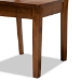 Baxton Studio Salida Modern and Contemporary Transitional Walnut Brown Finished Wood 5-Piece Dining Set - BSOSalida-Walnut-5PC Dining Set