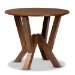 Baxton Studio Valda Modern and Contemporary Transitional Walnut Brown Finished Wood 5-Piece Dining Set - BSOValda-Walnut-5PC Dining Set