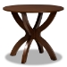 Baxton Studio Wanda Modern and Contemporary Transitional Walnut Brown Finished Wood 5-Piece Dining Set - BSOWanda-Walnut-5PC Dining Set
