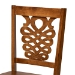 Baxton Studio Wanda Modern and Contemporary Transitional Walnut Brown Finished Wood 5-Piece Dining Set - BSOWanda-Walnut-5PC Dining Set