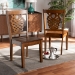 Baxton Studio Gervais Modern and Contemporary Transitional Walnut Brown Finished Wood 2-Piece Dining Chair Set - BSORH339C-Walnut Wood Scoop Seat-DC-2PK