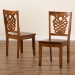 Baxton Studio Gervais Modern and Contemporary Transitional Walnut Brown Finished Wood 2-Piece Dining Chair Set - BSORH339C-Walnut Wood Scoop Seat-DC-2PK
