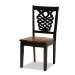 Baxton Studio Liese Modern and Contemporary Transitional Two-Tone Dark Brown and Walnut Brown Finished Wood 7-Piece Dining Set - BSOLiese-Dark Brown/Walnut-7PC Dining Set