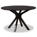 Baxton Studio Liese Modern and Contemporary Transitional Two-Tone Dark Brown and Walnut Brown Finished Wood 7-Piece Dining Set - BSOLiese-Dark Brown/Walnut-7PC Dining Set