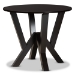 Baxton Studio Valda Modern and Contemporary Transitional Two-Tone Dark Brown and Walnut Brown Finished Wood 5-Piece Dining Set - BSOValda-Dark Brown/Walnut-5PC Dining Set
