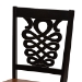 Baxton Studio Valda Modern and Contemporary Transitional Two-Tone Dark Brown and Walnut Brown Finished Wood 5-Piece Dining Set - BSOValda-Dark Brown/Walnut-5PC Dining Set