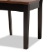 Baxton Studio Valda Modern and Contemporary Transitional Two-Tone Dark Brown and Walnut Brown Finished Wood 5-Piece Dining Set - BSOValda-Dark Brown/Walnut-5PC Dining Set