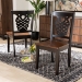 Baxton Studio Gervais Modern and Contemporary Transitional Two-Tone Dark Brown and Walnut Brown Finished Wood 2-Piece Dining Chair Set - BSORH339C-Dark Brown/Walnut Wood Scoop Seat-DC-2PK