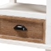 Baxton Studio Glynn Rustic Farmhouse Weathered Two-Tone White and Oak Brown Finished Wood 1-Drawer End Table - BSOJY19Y1063-White/Oak-ET