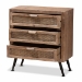 Baxton Studio Calida Mid-Century Modern Whitewashed Natural Brown Finished Wood and Rattan 3-Drawer Storage Cabinet - BSOJYCR19B-002-Rattan-3DW-Cabinet