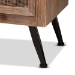 Baxton Studio Calida Mid-Century Modern Whitewashed Natural Brown Finished Wood and Rattan 3-Drawer Storage Cabinet - BSOJYCR19B-002-Rattan-3DW-Cabinet