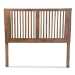 Baxton Studio Harena Modern and Contemporary Transitional Ash Walnut Finished Wood Queen Size Headboard - BSOMG9751-Ash Walnut-HB-Queen