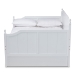 Baxton Studio Millie Cottage Farmhouse White Finished Wood Full Size Daybed with Twin Size Trundle - BSOMG0010-White-Daybed-Full
