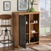 Baxton Studio Caspian Modern and Contemporary Two-Tone Grey and Oak Brown Finished Wood Shoe Cabinet - BSOMPC8015-Oak/Grey-Cabinet