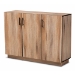Baxton Studio Patton Modern and Contemporary Natural Oak Finished Wood 3-Door Dining Room Sideboard Buffet