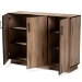 Baxton Studio Patton Modern and Contemporary Natural Oak Finished Wood 3-Door Dining Room Sideboard Buffet - BSOMPC8016-Natural-Sideboard