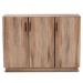 Baxton Studio Patton Modern and Contemporary Natural Oak Finished Wood 3-Door Dining Room Sideboard Buffet - BSOMPC8016-Natural-Sideboard