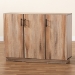 Baxton Studio Patton Modern and Contemporary Natural Oak Finished Wood 3-Door Dining Room Sideboard Buffet - BSOMPC8016-Natural-Sideboard