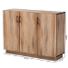 Baxton Studio Patton Modern and Contemporary Natural Oak Finished Wood 3-Door Dining Room Sideboard Buffet - BSOMPC8016-Natural-Sideboard