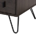 Baxton Studio Glover Modern and Contemporary Dark Brown Finished Wood and Black Metal 2-Drawer Nightstand - BSONS8016-Dark Brown-NS