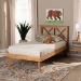 Baxton Studio Galvin Modern and Contemporary Brown Finished Wood Twin Size Platform Bed - BSOSW8219-Rustic Brown-Twin